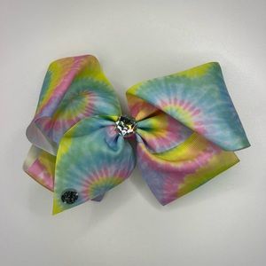 Large Pastel Rainbow Tie-Dye JoJo Bow